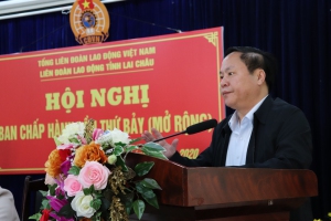 Đồng chí Tống Thanh Hải - UV BTV tỉnh ủy, Phó Chủ tịch Thường trực UBND tỉnh phát biểu chỉ đạo Hội nghị