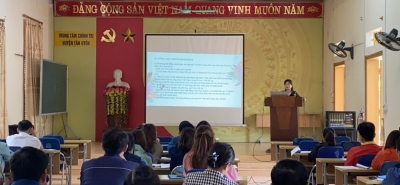 Liên đoàn Lao động huyện Tân Uyên phối hợp với trung tâm bồi dưỡng chính trị huyện tổ chức hội nghị tập huấn cán bộ Công đoàn cơ sở