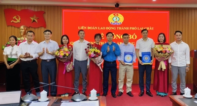 Liên đoàn Lao động thành phố Lai Châu tổ chức Lễ ra mắt Công đoàn cơ sở Mắc Ca Lai Châu