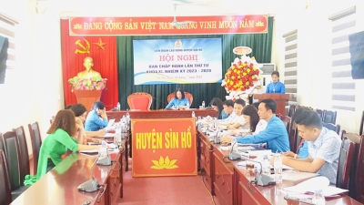 LĐLĐ huyện Sìn Hồ tổ chức Hội nghị Ban chấp hành lần thứ tư khoá XI, nhiệm kỳ 2023-2028