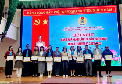 Hội nghị Ban Chấp hành Liên đoàn Lao động huyện Nậm Nhùn lần thứ sáu (mở rộng) khóa III, nhiệm kỳ 2023 - 2028