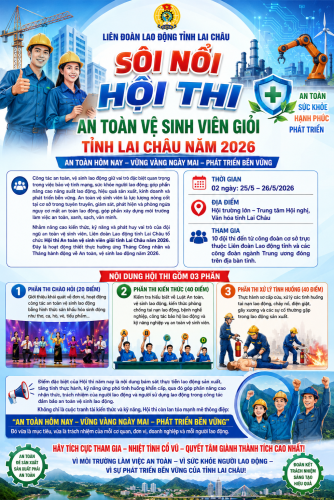 Sôi nổi Hội thi an toàn vệ sinh viên giỏi tỉnh Lai Châu năm 2026