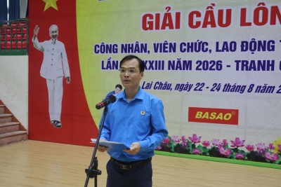 Sôi nổi khai mạc Giải Cầu lông công nhân, viên chức, lao động tỉnh Lai Châu lần thứ XXIII năm 2026 – Tranh Cúp Ba Sao
