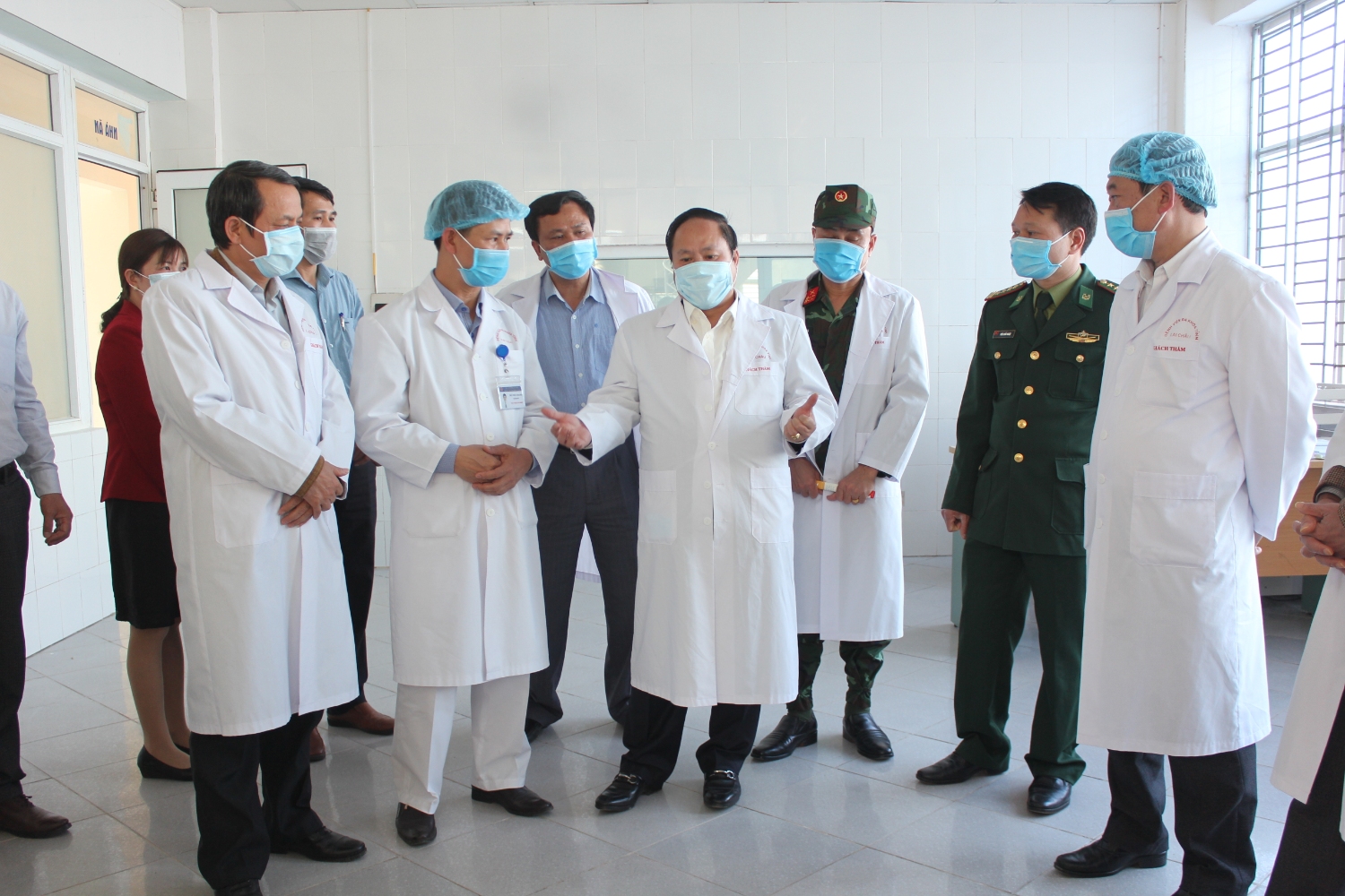 Ban Chỉ đạo phòng, chống dịch Covid - 19 tỉnh kiểm tra các nội dung cuộc diễn tập tại Bệnh viện Đa khoa tỉnh Lai Châu